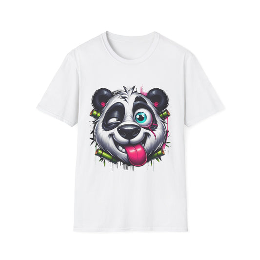 Vibrant Panda Graphic Tee White Printify T-Shirt Rhythm & Drip Apparel