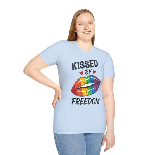 Kissed by Freedom LGTBQ Unisex T-Shirt | Vibrant LGBTQ+ Pride Tee