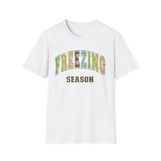 Winter- Freezing Season T-Shirt White Printify T-Shirt Rhythm & Drip Apparel