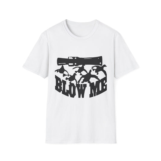 Blow Me Duck Call T-Shirt White Printify T-Shirt Rhythm & Drip Apparel