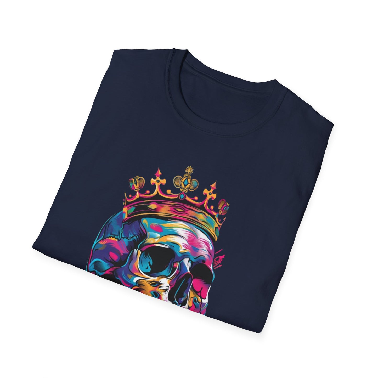 Vibrant Skull Crown T-Shirt Printify T-Shirt Rhythm & Drip Apparel