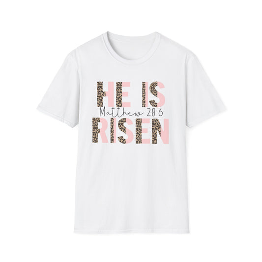 Easter- He Is Risen T-Shirt White Printify T-Shirt Rhythm & Drip Apparel