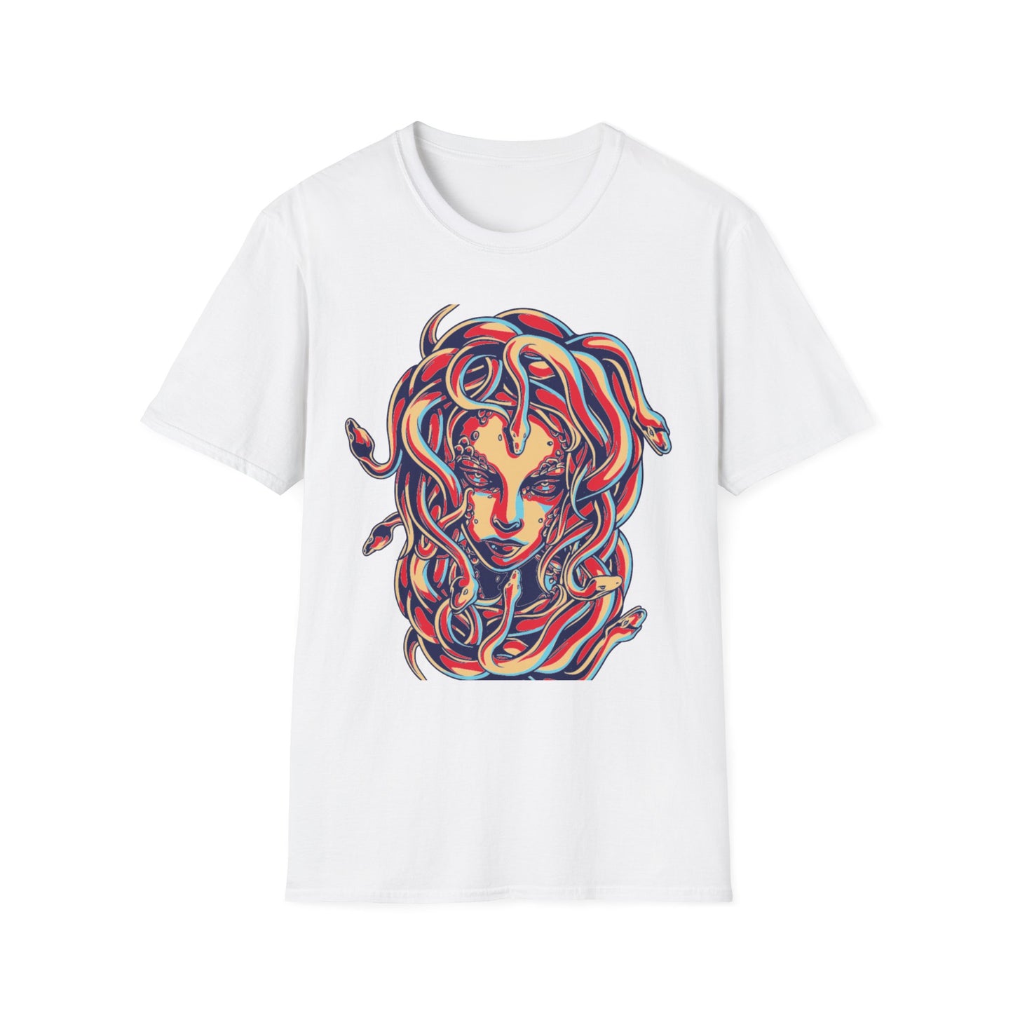 Artistic Medusa T-Shirt White Printify T-Shirt Rhythm & Drip Apparel