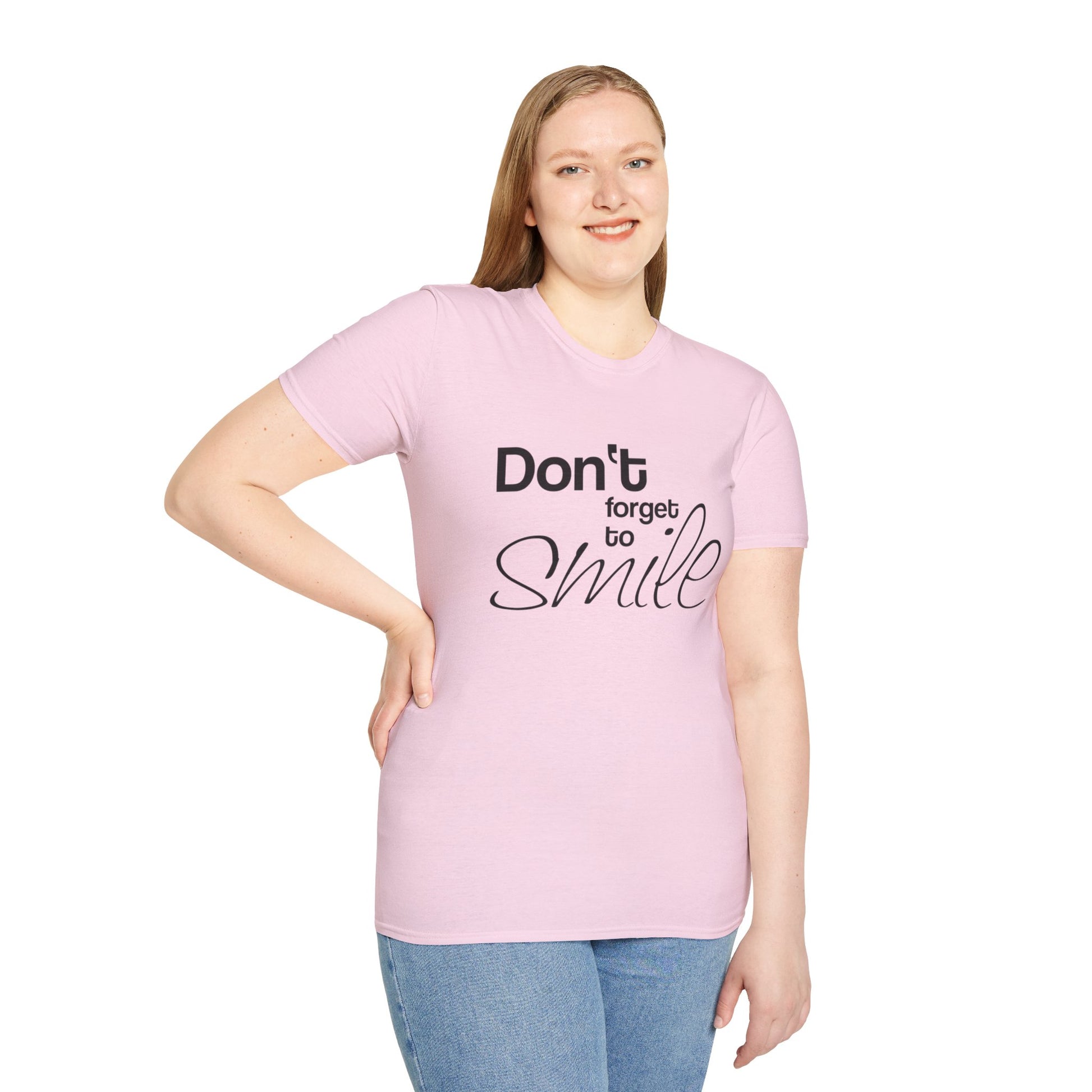 Inspirational Quote Unisex T-Shirt – "Don't Forget to Smile" - Rhythm & Drip