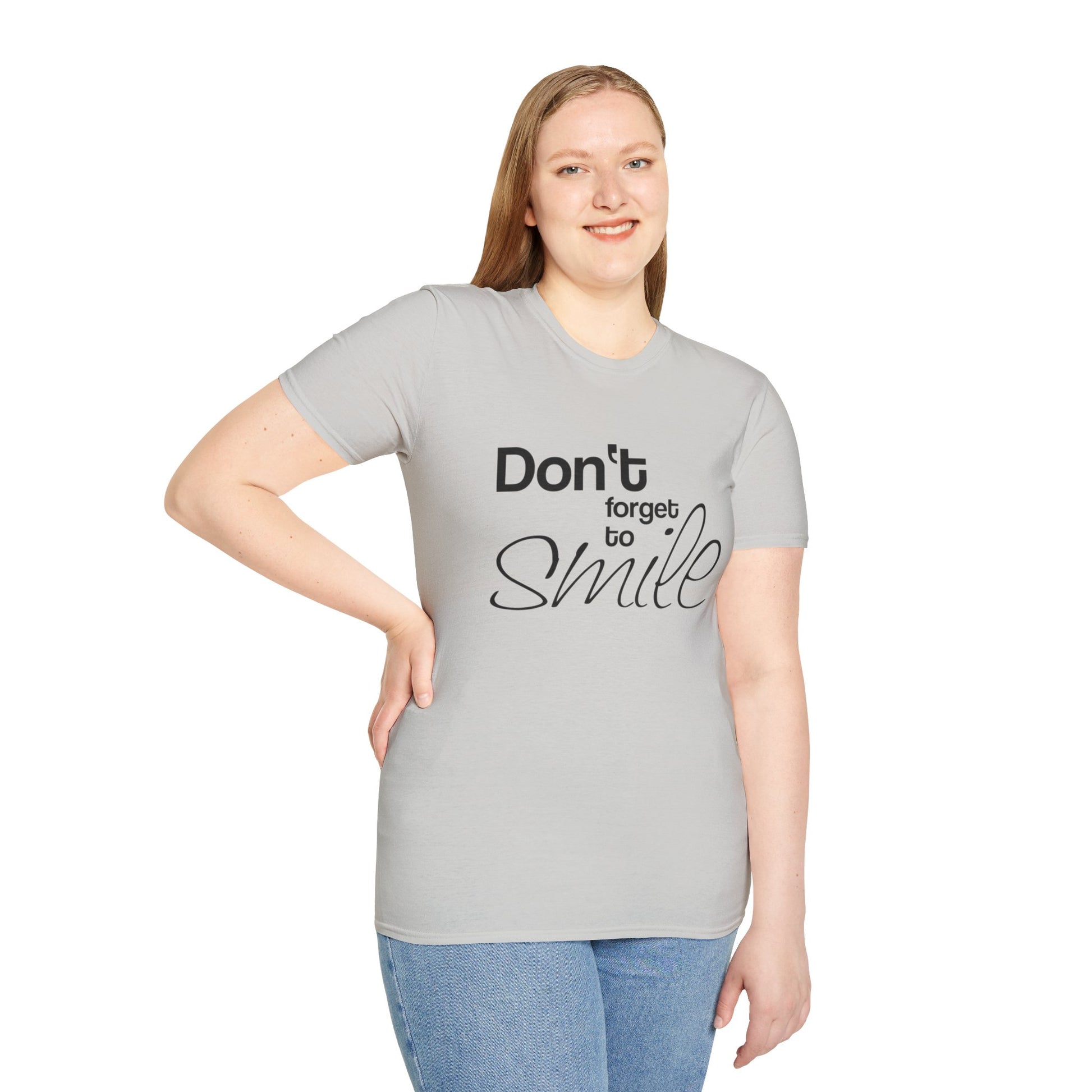 Inspirational Quote Unisex T-Shirt – "Don't Forget to Smile" - Rhythm & Drip