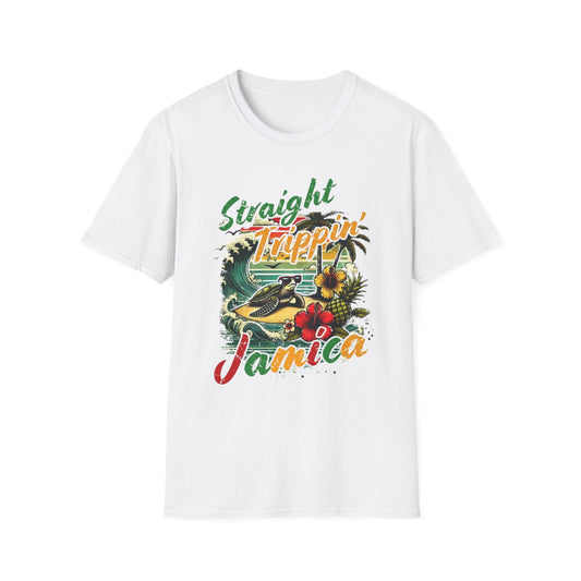 Summer- Straight Trippin' Jamaica Tee White Printify T-Shirt Rhythm & Drip Apparel