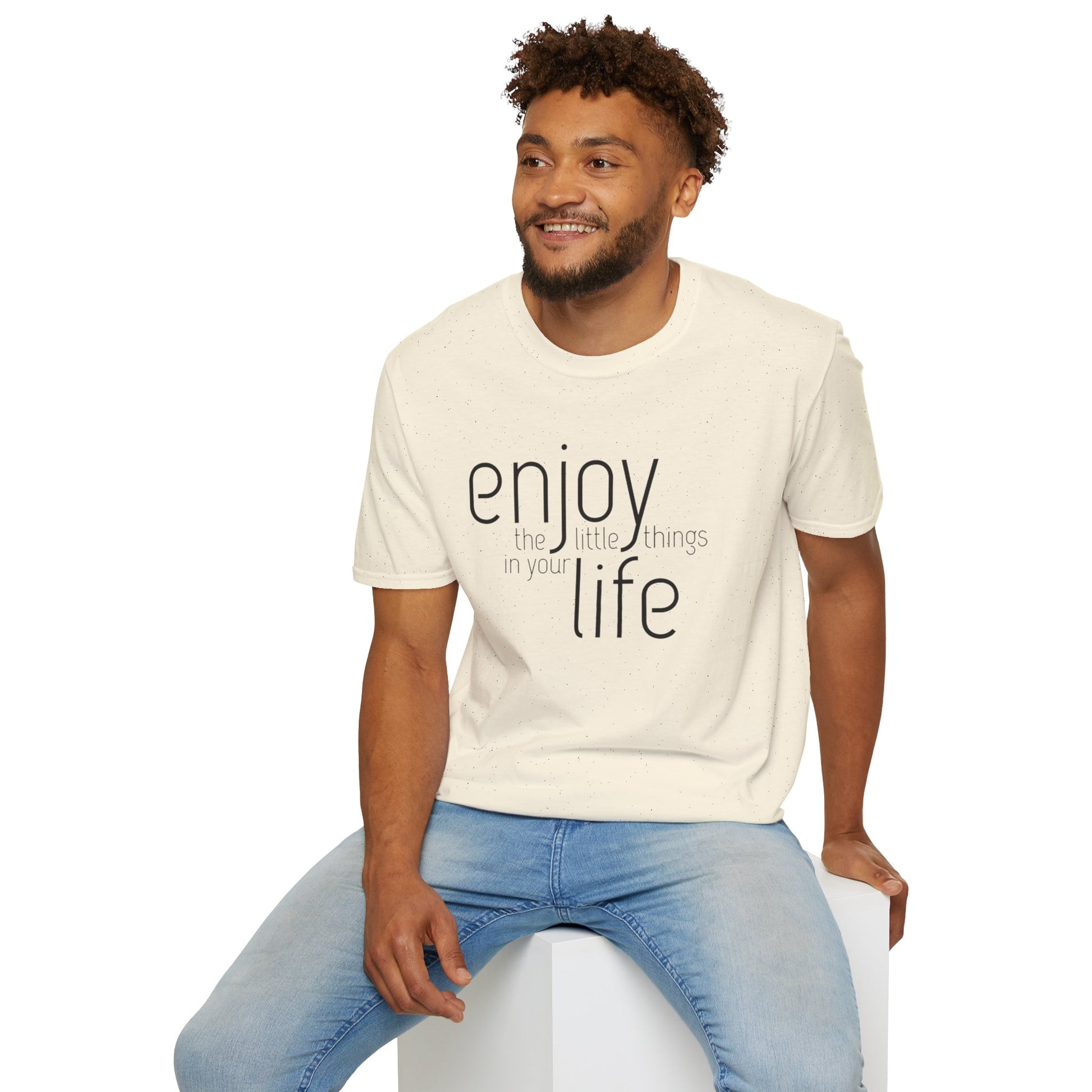 Enjoy the Little Things T-Shirt | Unisex Softstyle Tee for Everyday Comfort - Rhythm & Drip