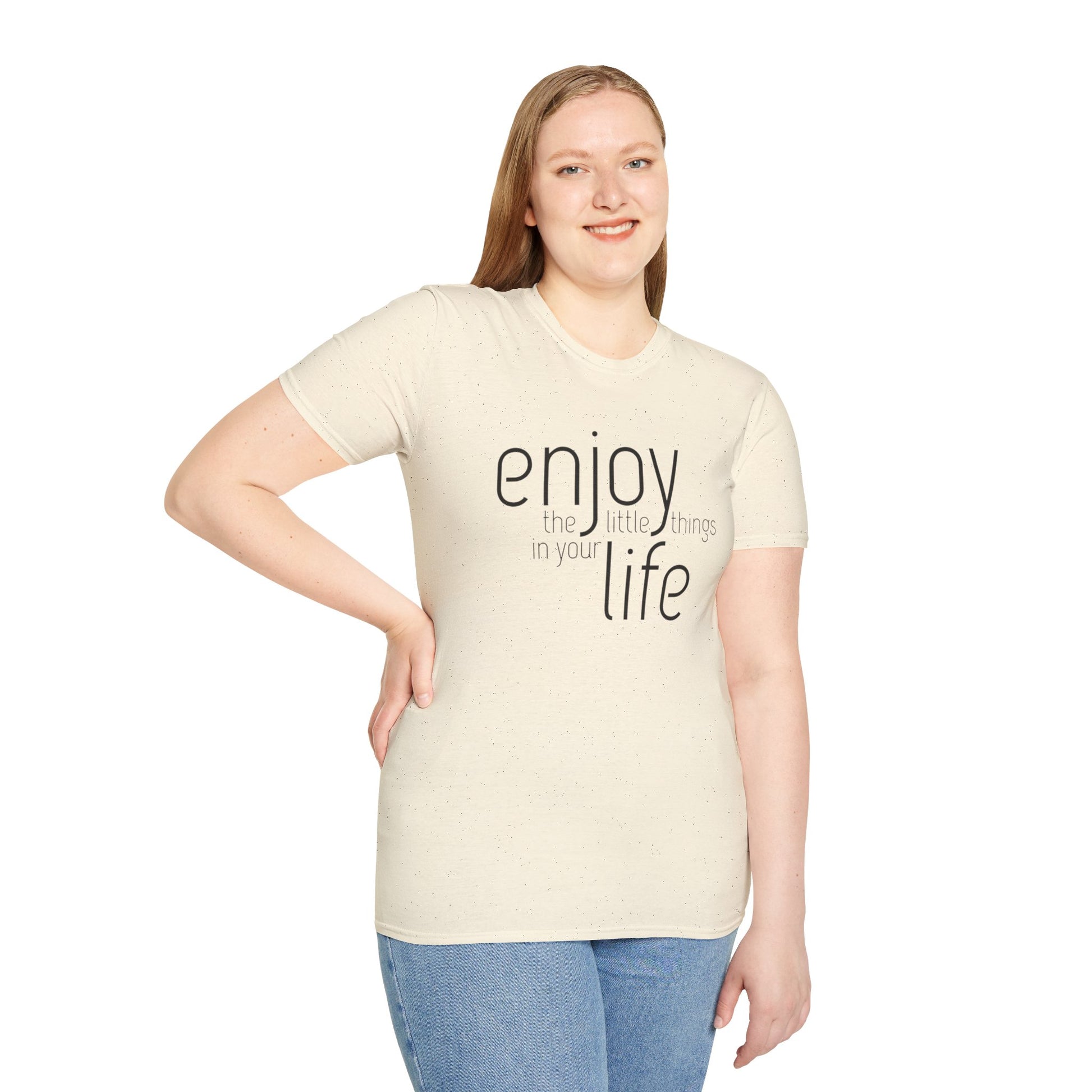 Enjoy the Little Things T-Shirt | Unisex Softstyle Tee for Everyday Comfort - Rhythm & Drip