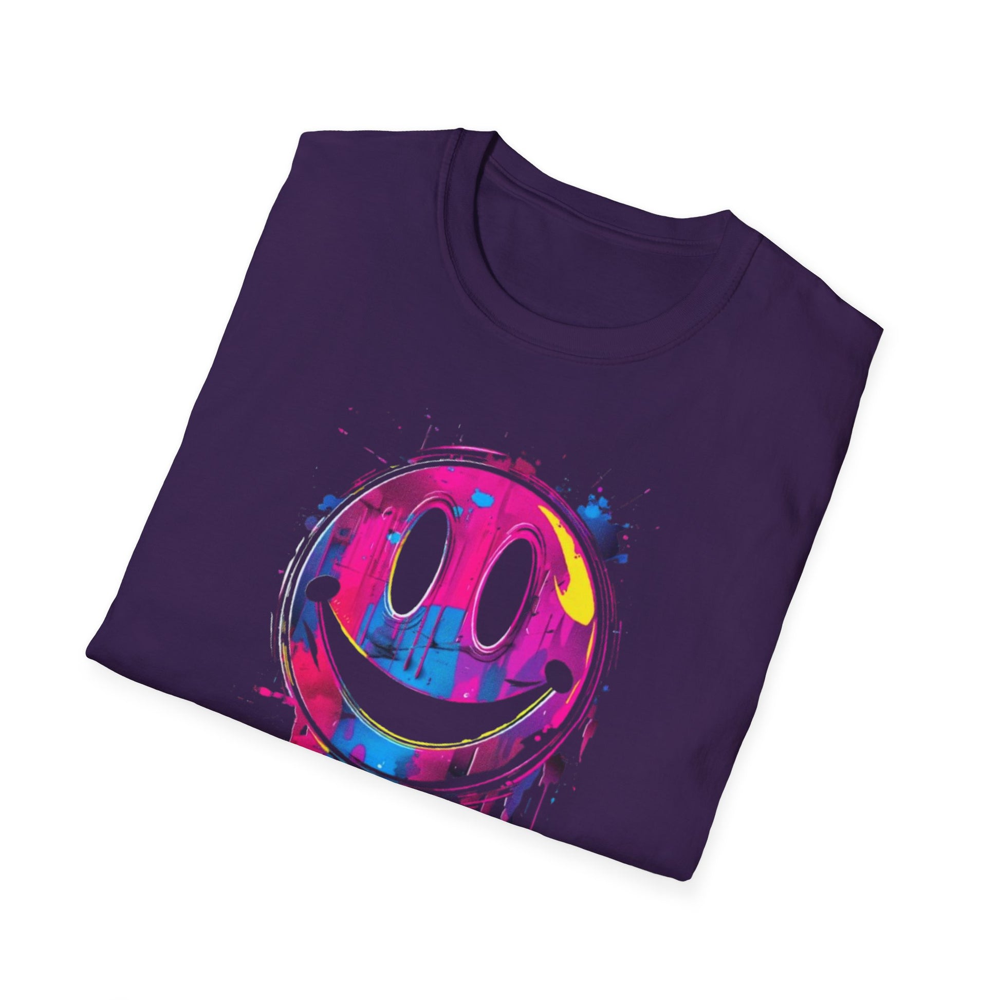 Vibrant Smiley Face Unisex T-Shirt Printify T-Shirt Rhythm & Drip Apparel