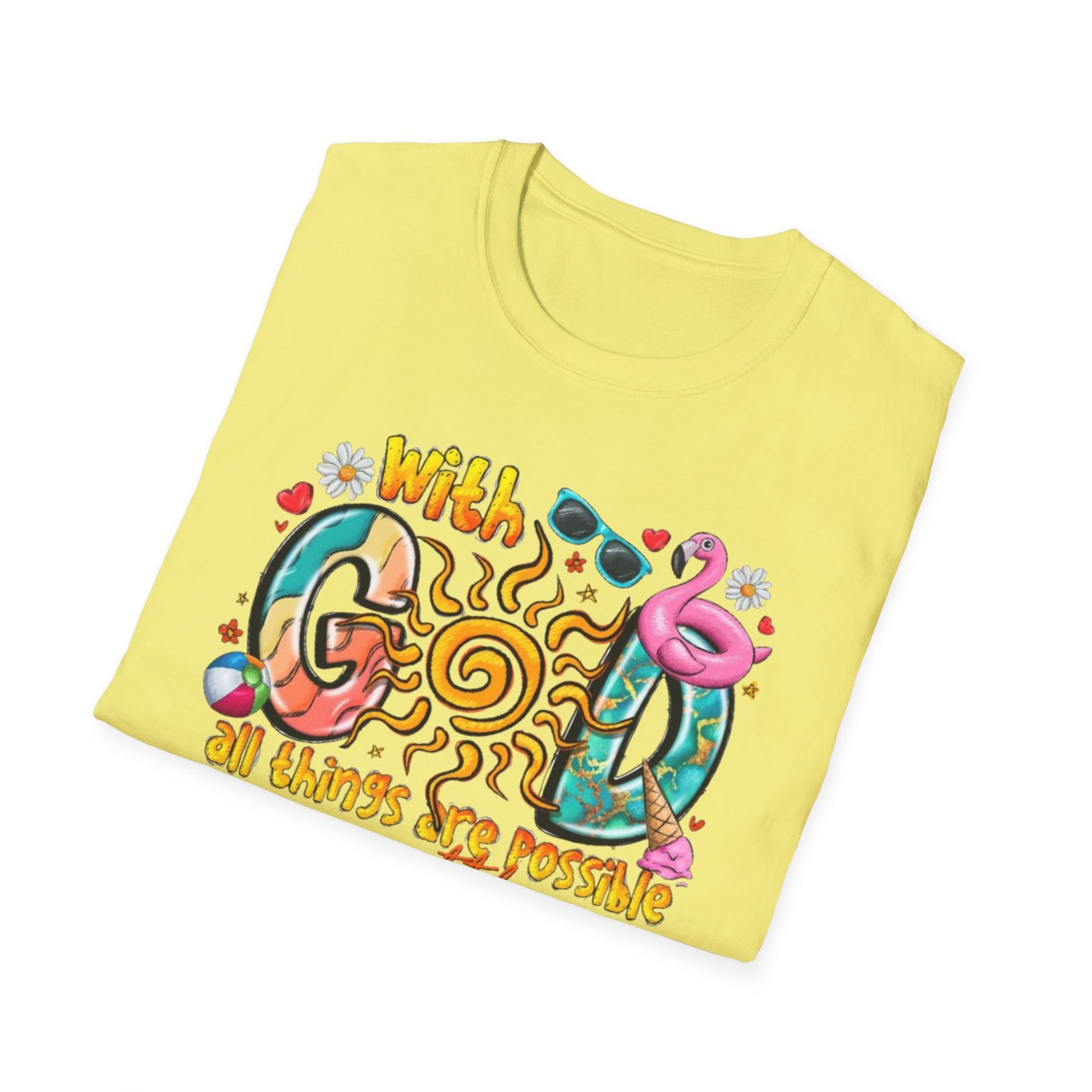 With God, All Things Are Possible T-Shirt Printify T-Shirt Rhythm & Drip Apparel