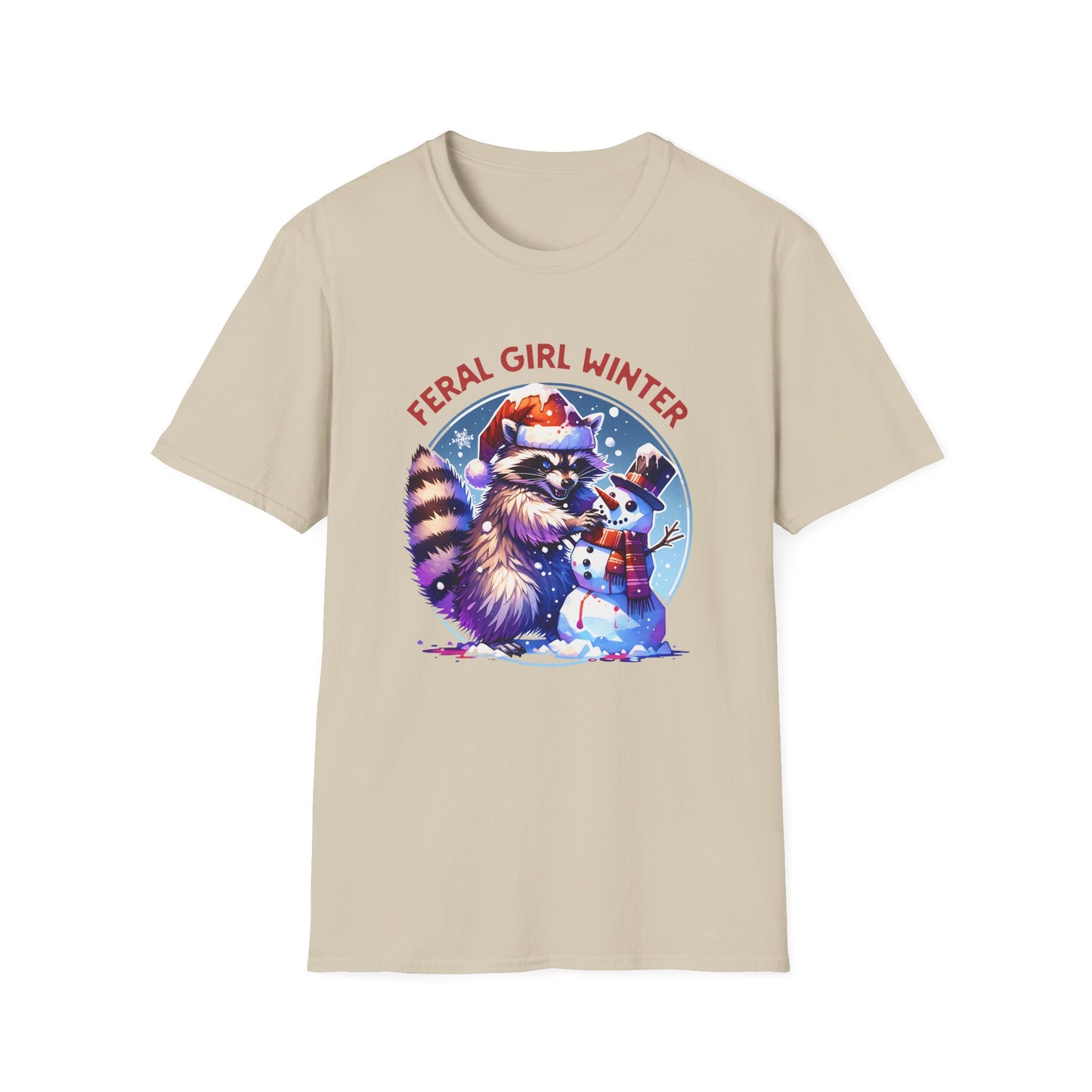 Winter- Feral Girl Winter T-Shirt Sand Printify T-Shirt Rhythm & Drip Apparel