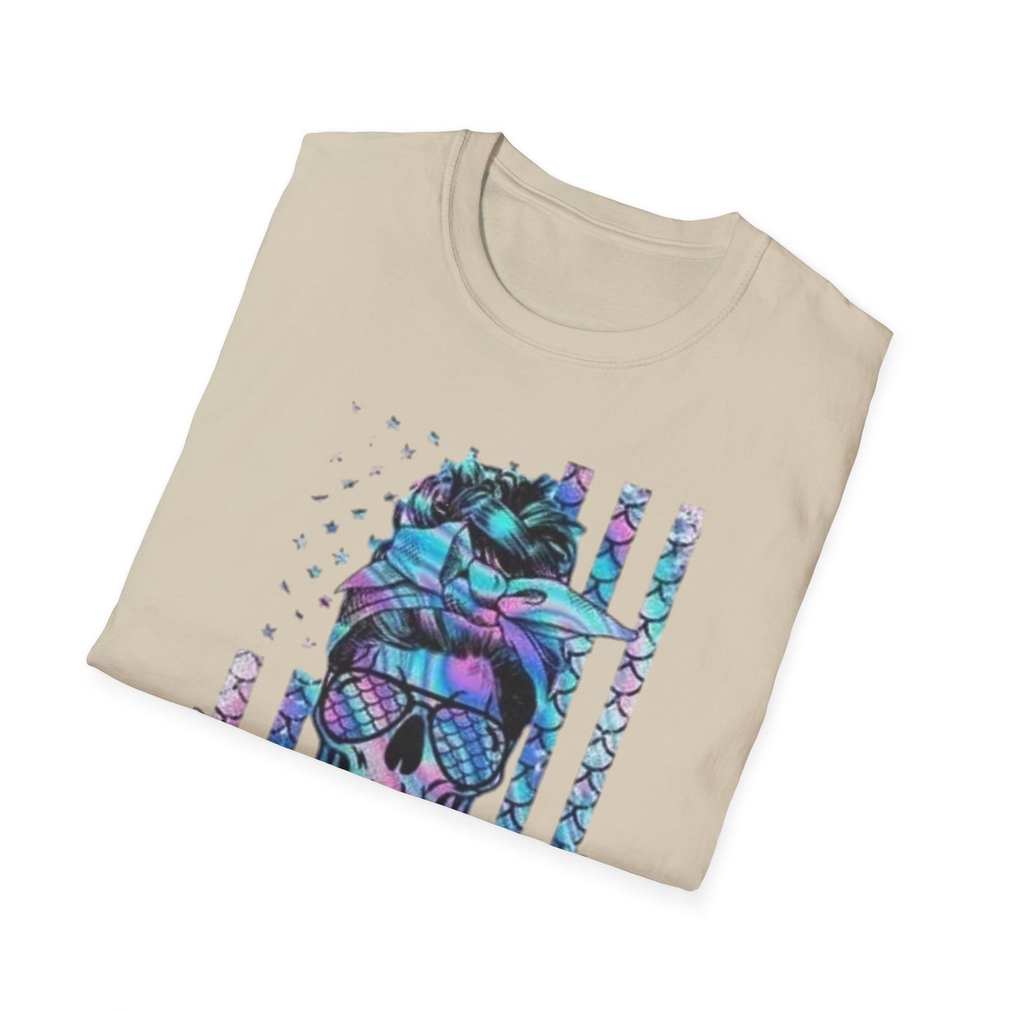 Vibrant Skull Flag Graphic T-Shirt Printify T-Shirt Rhythm & Drip Apparel