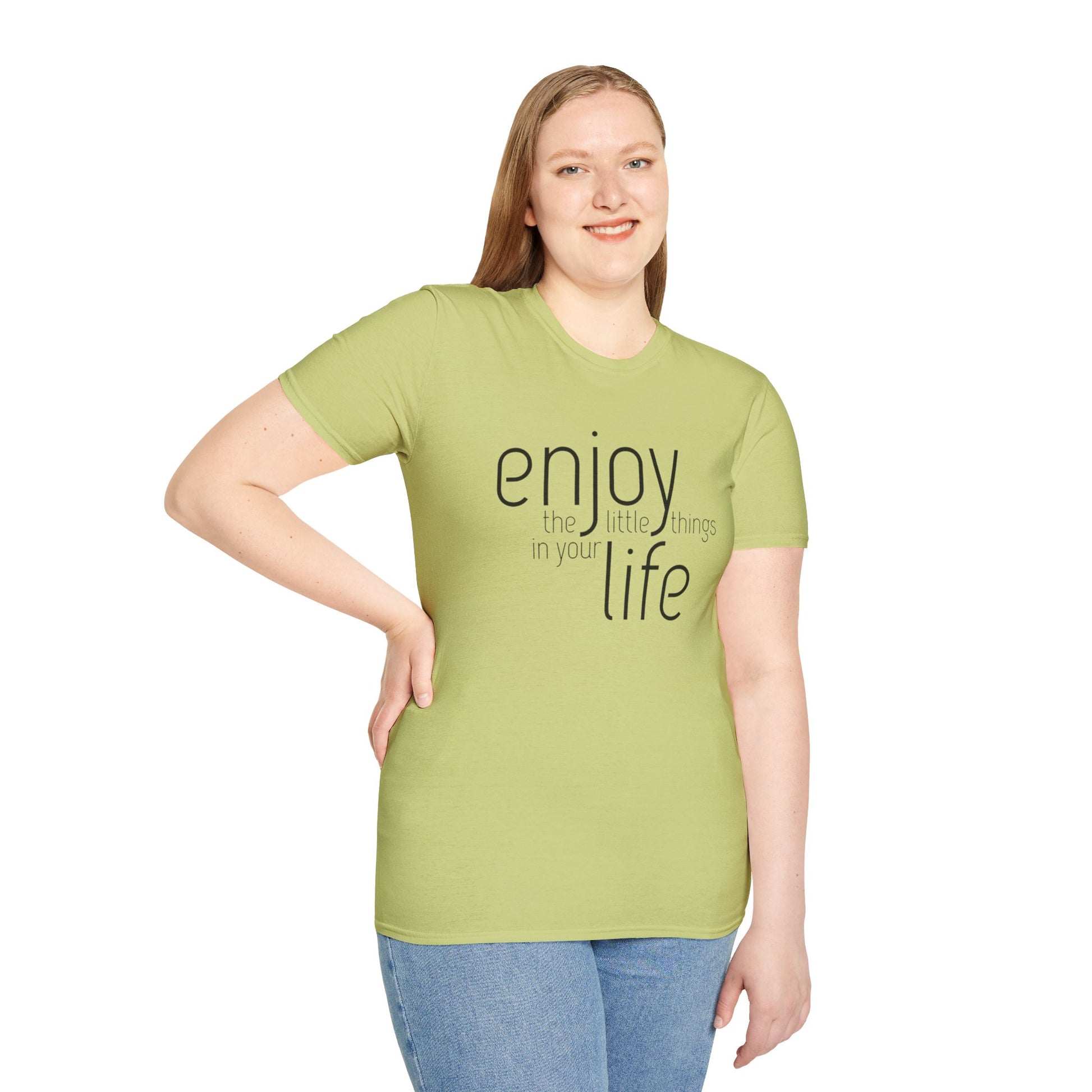 Enjoy the Little Things T-Shirt | Unisex Softstyle Tee for Everyday Comfort - Rhythm & Drip