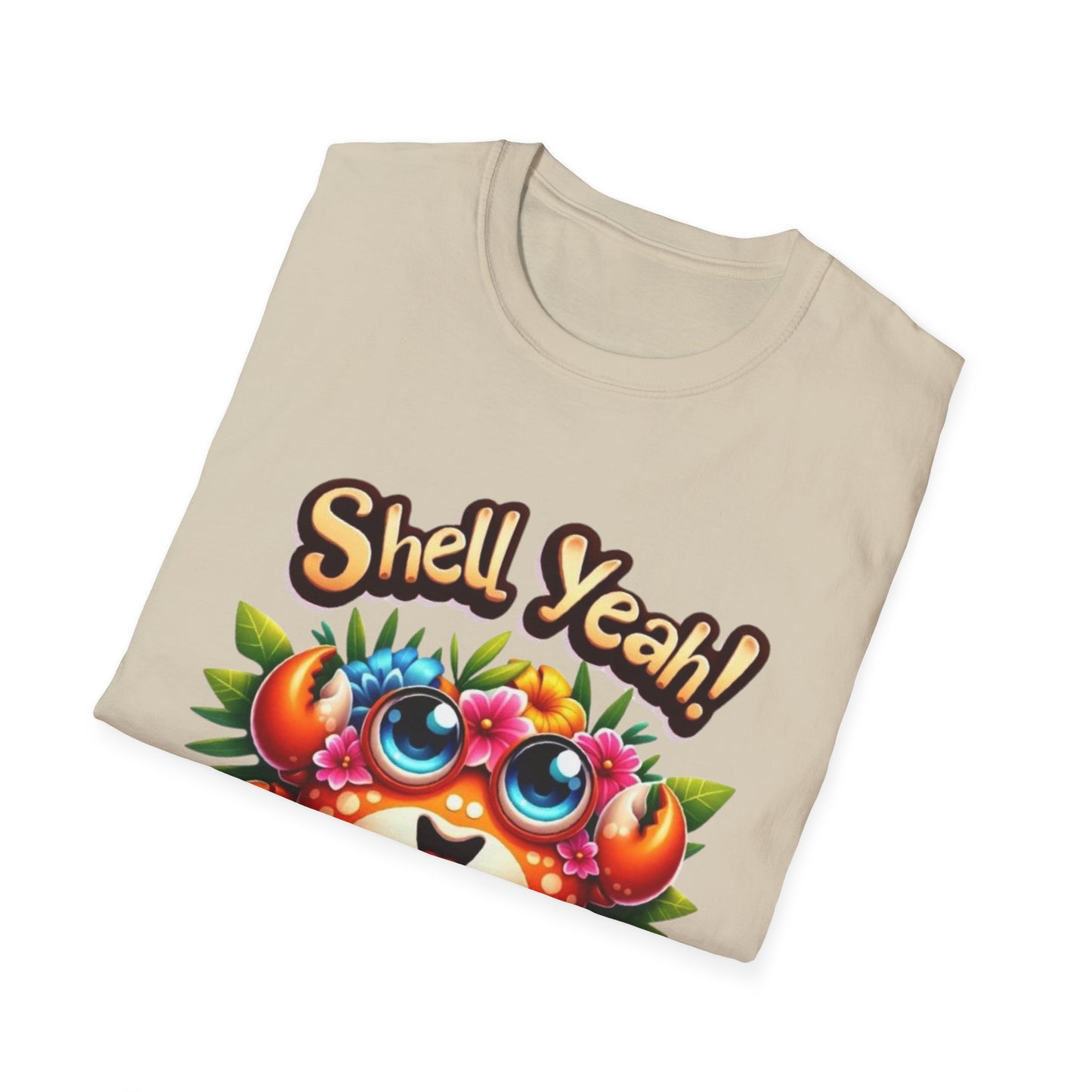 Summer- Shell Yeah! Cute Crab T-Shirt Printify T-Shirt Rhythm & Drip Apparel