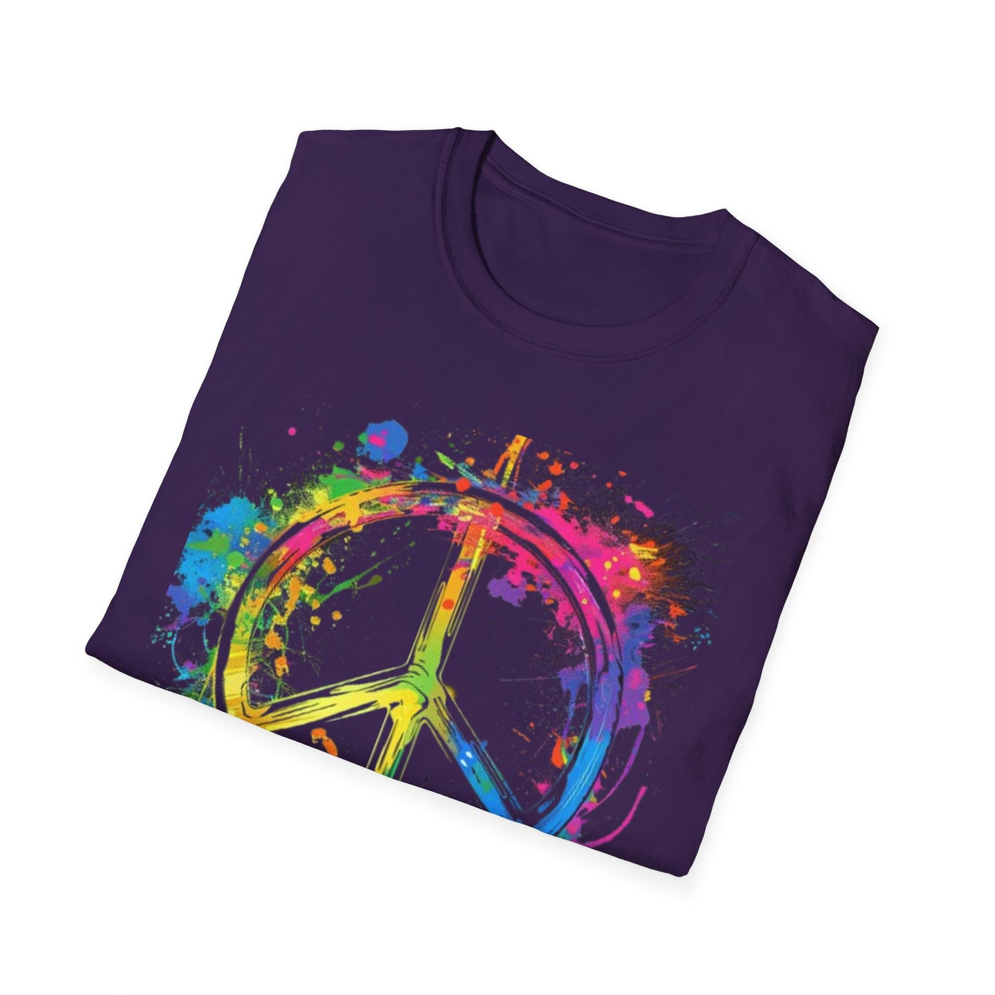 Vibrant Peace Sign T-Shirt Printify T-Shirt Rhythm & Drip Apparel