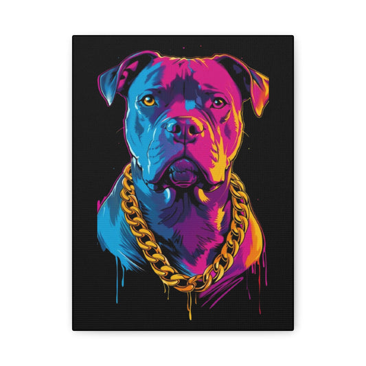 Dog- Vibrant Dog Portrait Canvas Art, Colorful Wall Decor for Pet Lovers, Unique Gift for Dog Owners, Home Gallery Decoration, Colorful Pet [...] 9" x 12" (Vertical) 1.25" Printify Canvas Rhythm & Drip Apparel