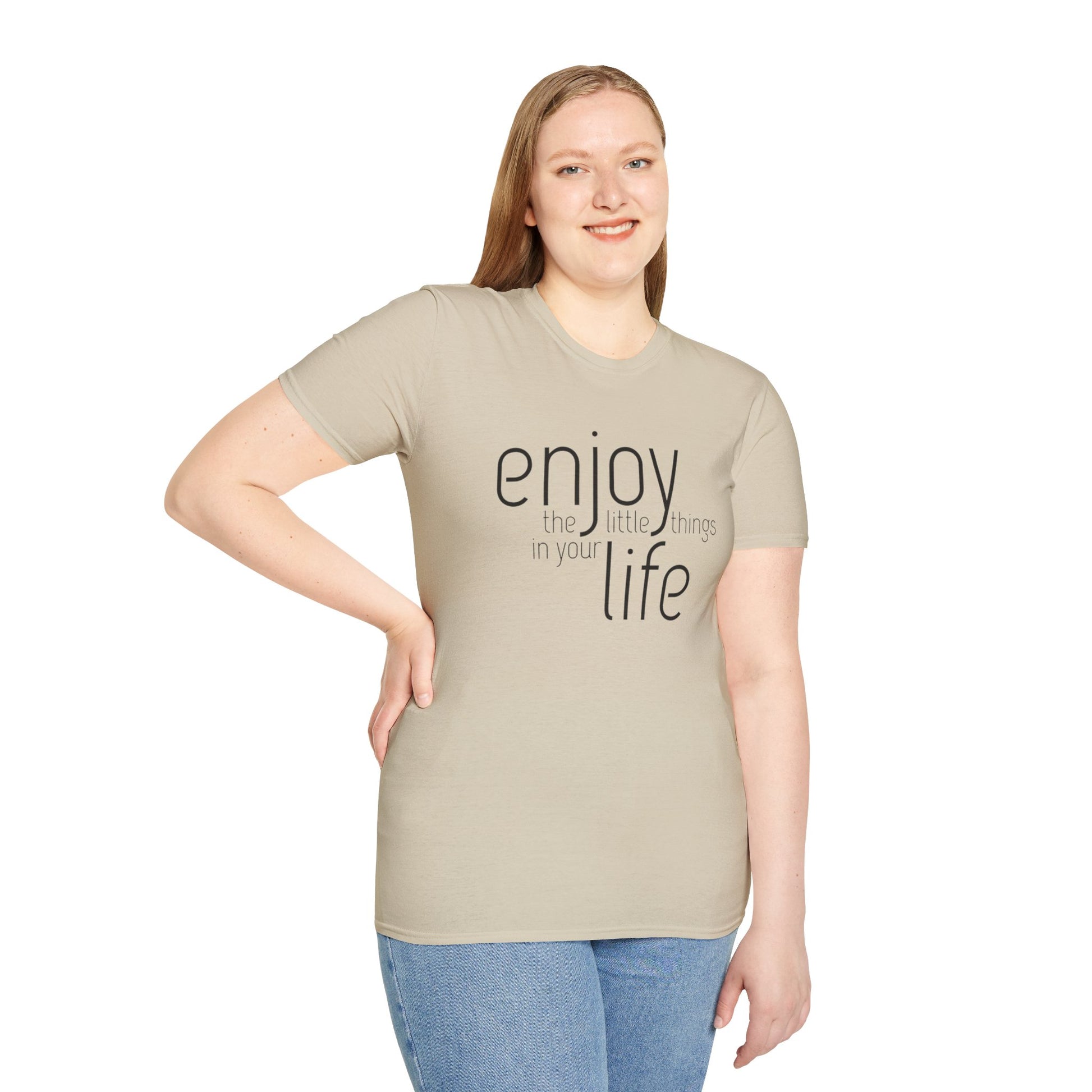Enjoy the Little Things T-Shirt | Unisex Softstyle Tee for Everyday Comfort - Rhythm & Drip