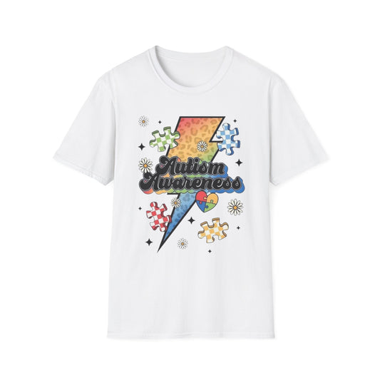 Autism Awareness T-Shirt White Printify T-Shirt Rhythm & Drip Apparel