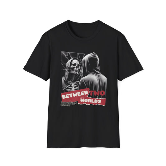 Between Two Worlds T-Shirt Black Printify T-Shirt Rhythm & Drip Apparel