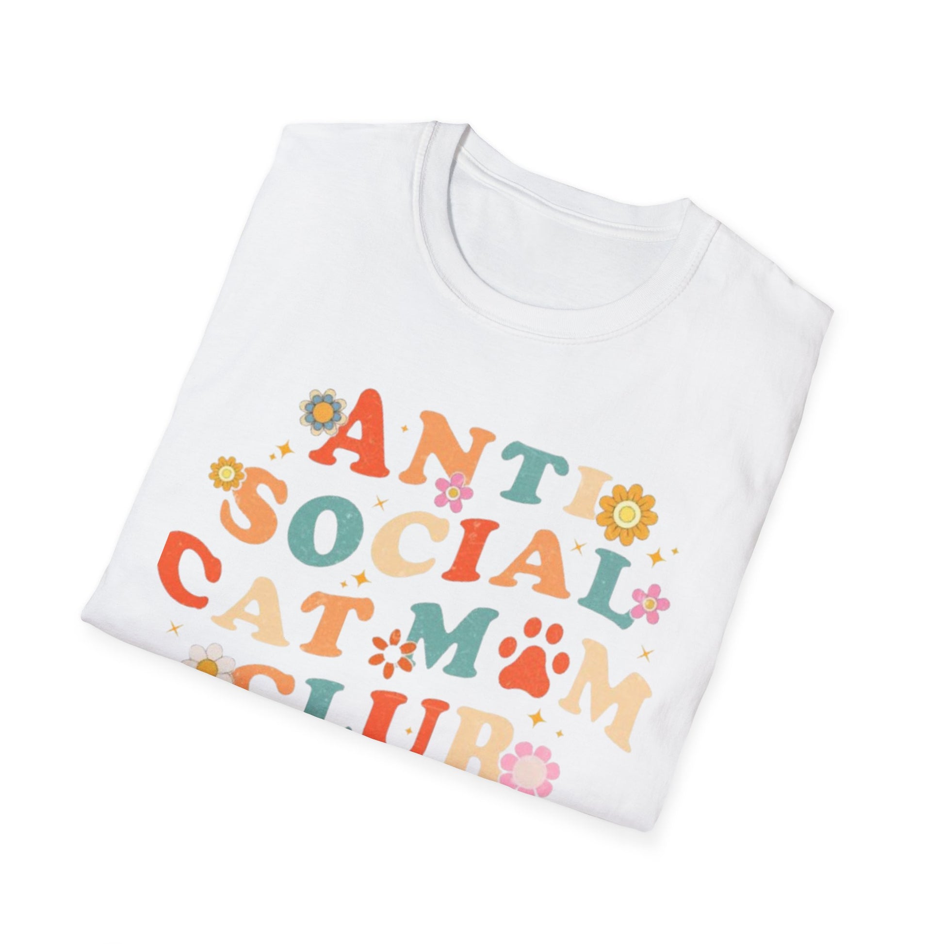 Anti-Social Cat Mom Club T-Shirt Printify T-Shirt Rhythm & Drip Apparel