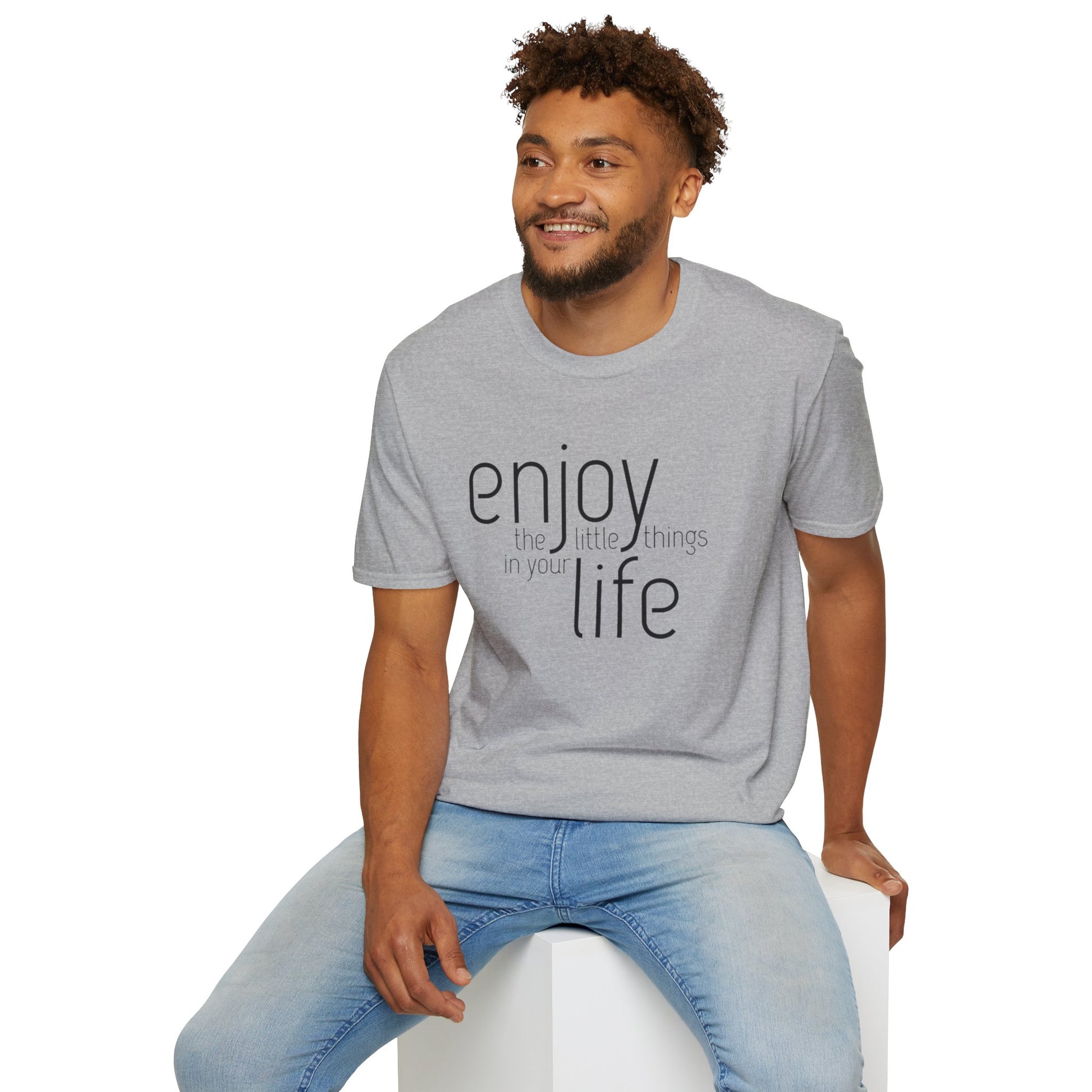 Enjoy the Little Things T-Shirt | Unisex Softstyle Tee for Everyday Comfort - Rhythm & Drip