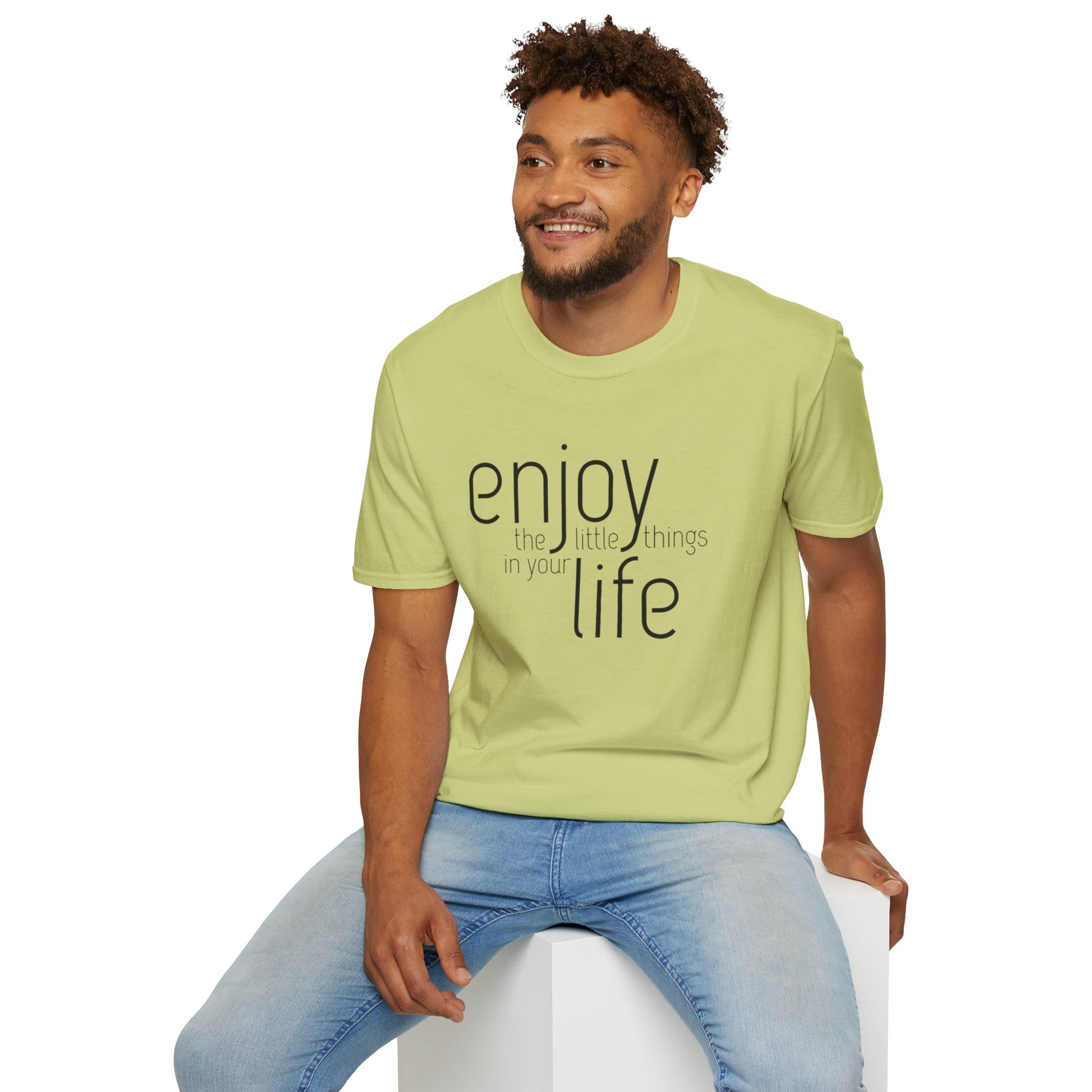 Enjoy the Little Things T-Shirt | Unisex Softstyle Tee for Everyday Comfort - Rhythm & Drip
