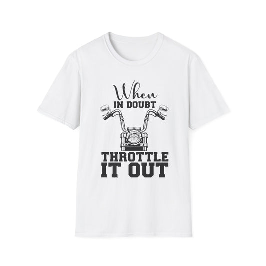 When In Doubt Throttle It Out Tee White Printify T-Shirt Rhythm & Drip Apparel