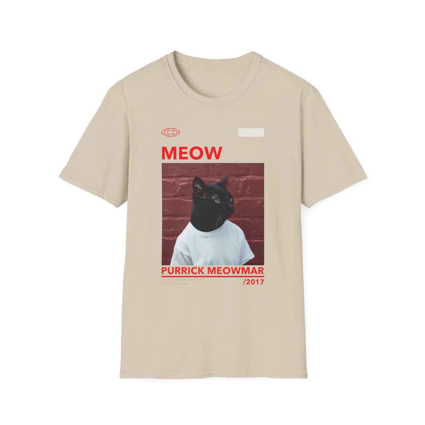 Music- Purrick Meowmar Sand Printify T-Shirt Rhythm & Drip Apparel