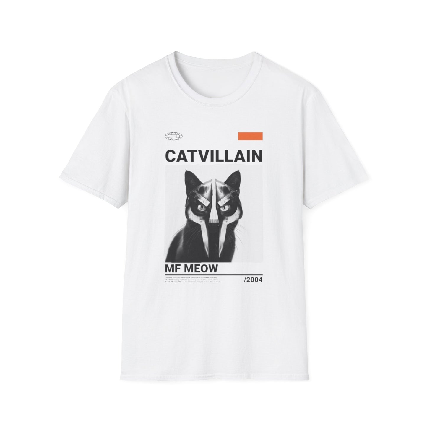 Music- Cat Villain T-Shirt White Printify T-Shirt Rhythm & Drip Apparel