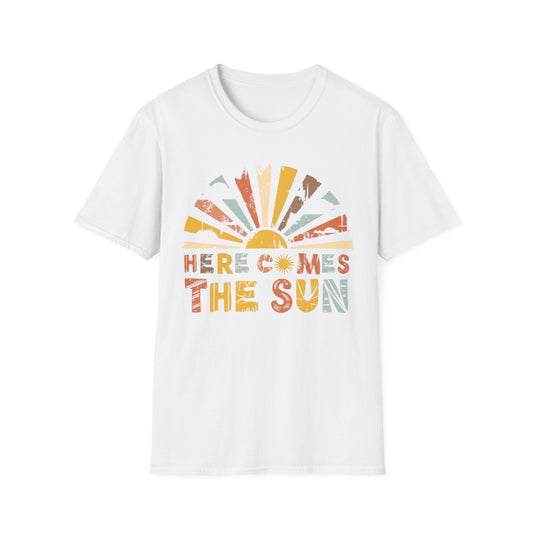 Summer- Here Comes the Sun T-Shirt White Printify T-Shirt Rhythm & Drip Apparel