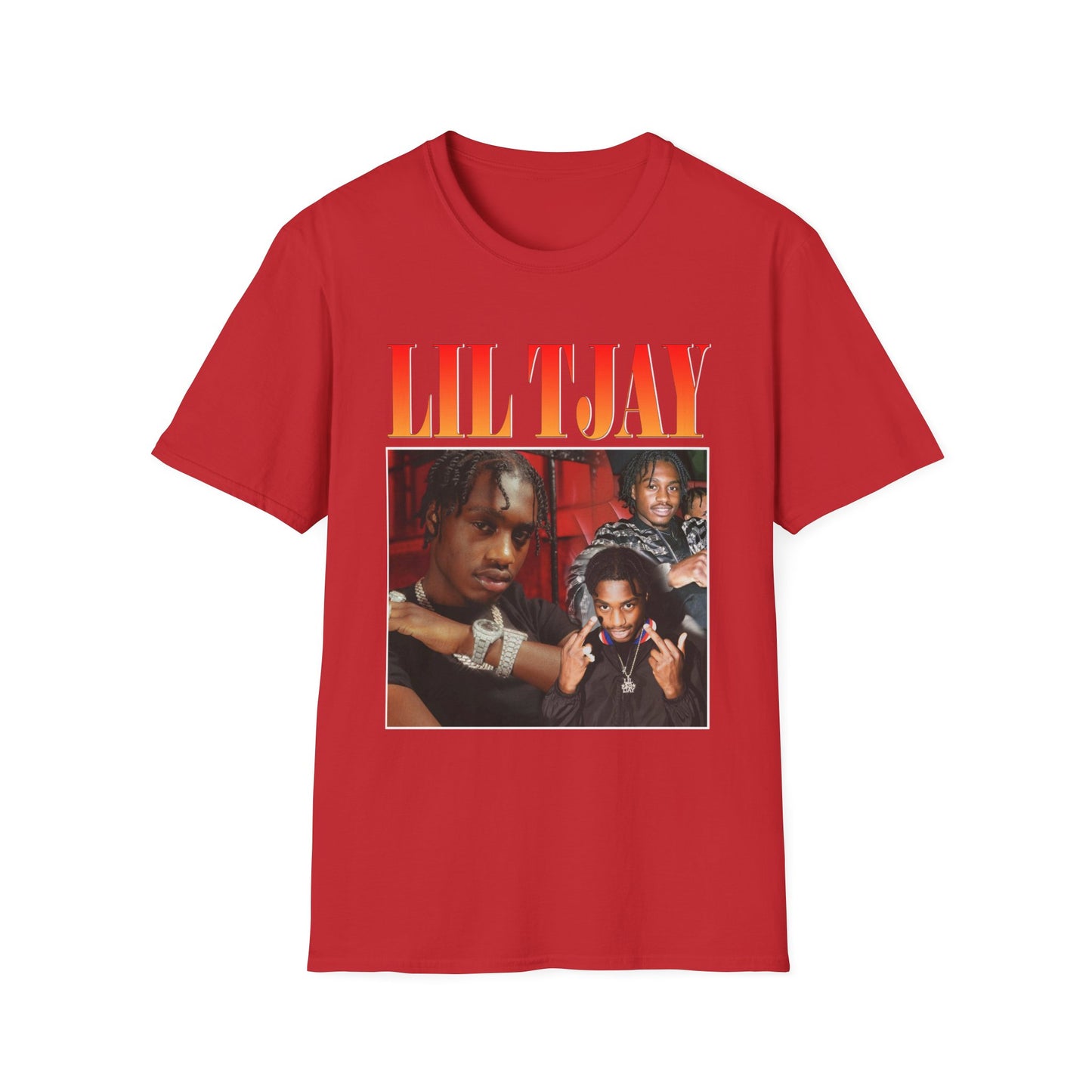 Lil Tjay Unisex Softstyle T-Shirt - Retro Graphic Tee for Music Fans - Rhythm & Drip
