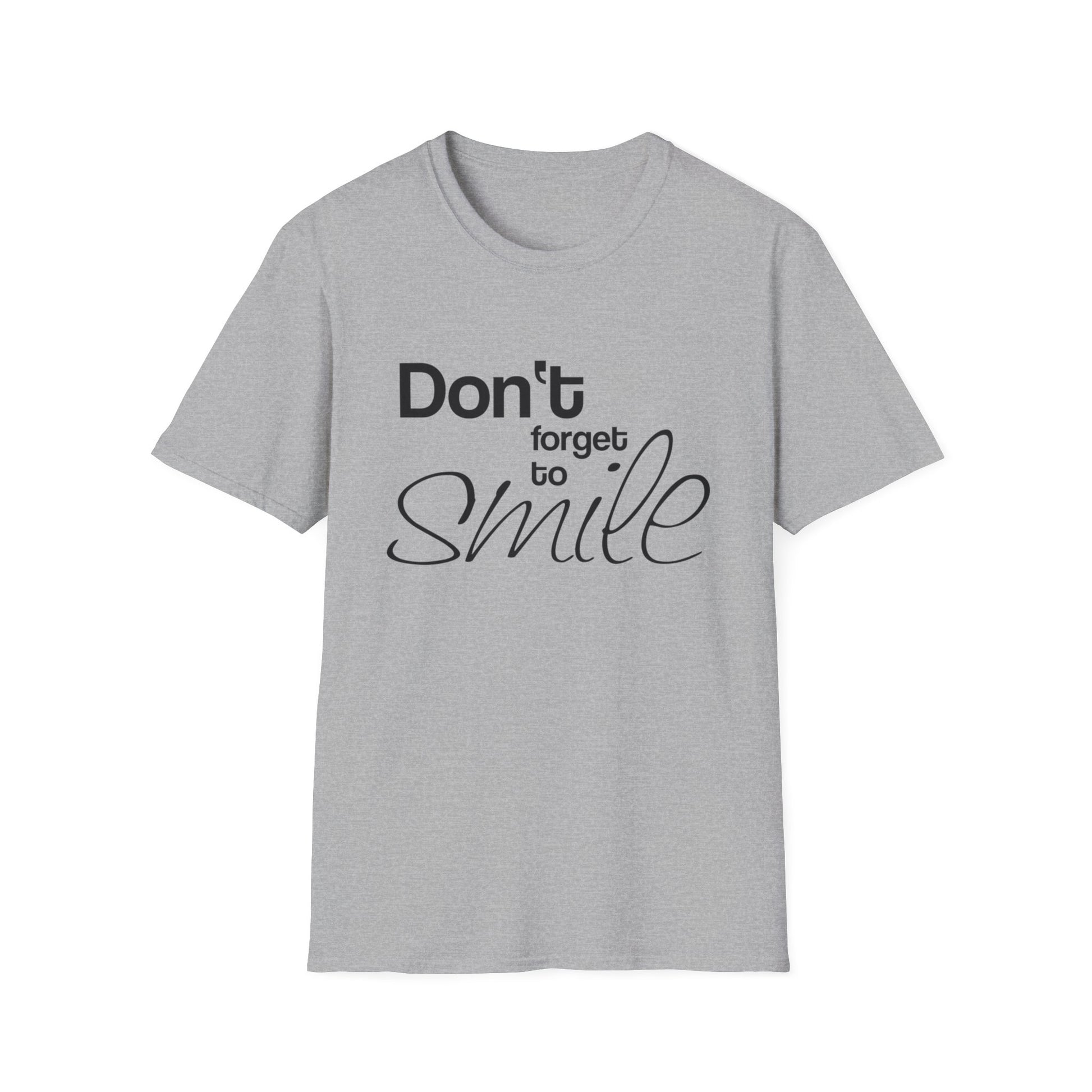 Inspirational Quote Unisex T-Shirt – "Don't Forget to Smile" - Rhythm & Drip
