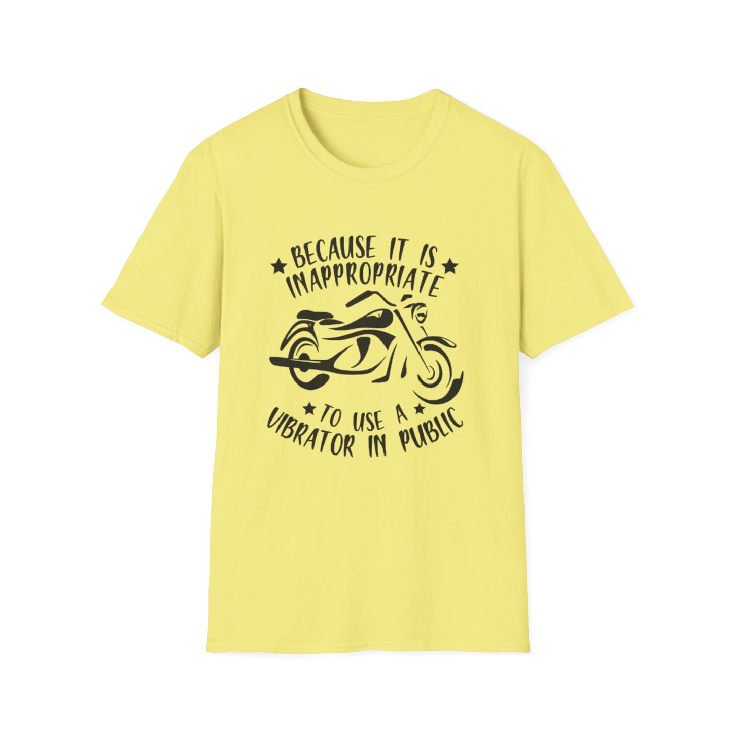 Because Using A Vibrator In Public Is Inappropriate T-Shirt Cornsilk Printify T-Shirt Rhythm & Drip Apparel