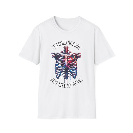 Winter- Cold Outside T-Shirt White Printify T-Shirt Rhythm & Drip Apparel