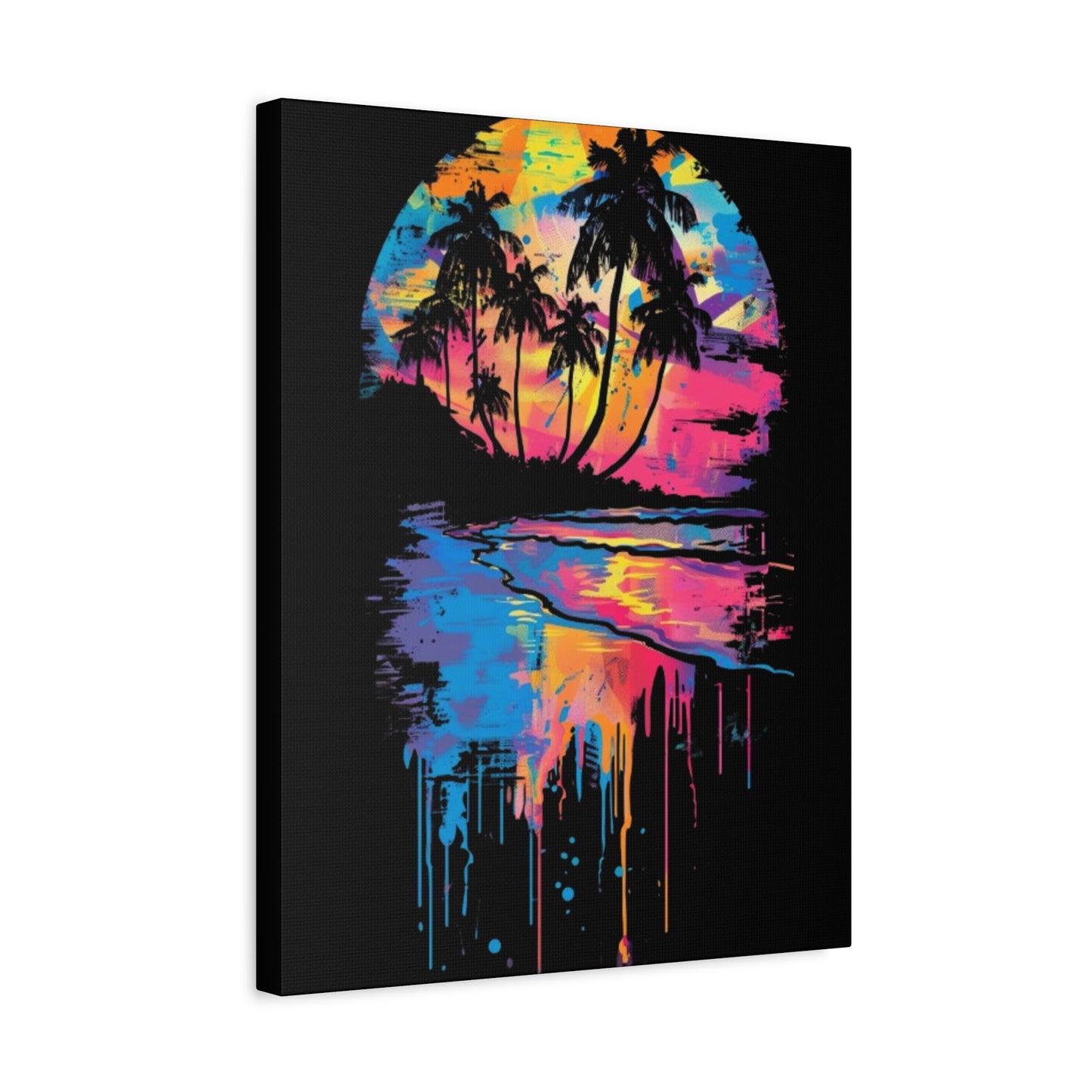 Beach- Vibrant Beach Sunset Canvas Art Print, Tropical Wall Decor, Home Aesthetic, Summer Vibes, Gift for Beach Lovers Printify Canvas Rhythm & Drip Apparel