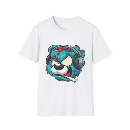 Cartoon Bear T-Shirt White Printify T-Shirt Rhythm & Drip Apparel
