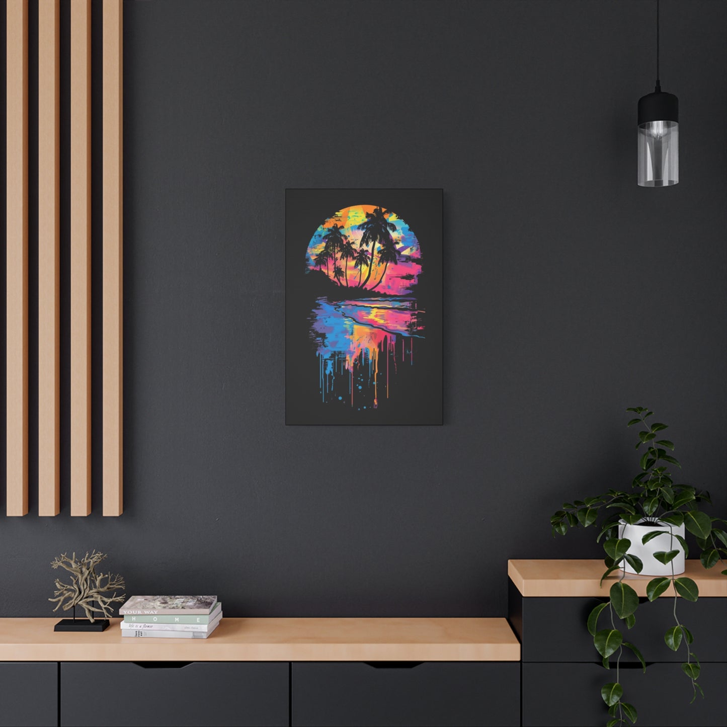 Beach- Vibrant Beach Sunset Canvas Art Print, Tropical Wall Decor, Home Aesthetic, Summer Vibes, Gift for Beach Lovers Printify Canvas Rhythm & Drip Apparel