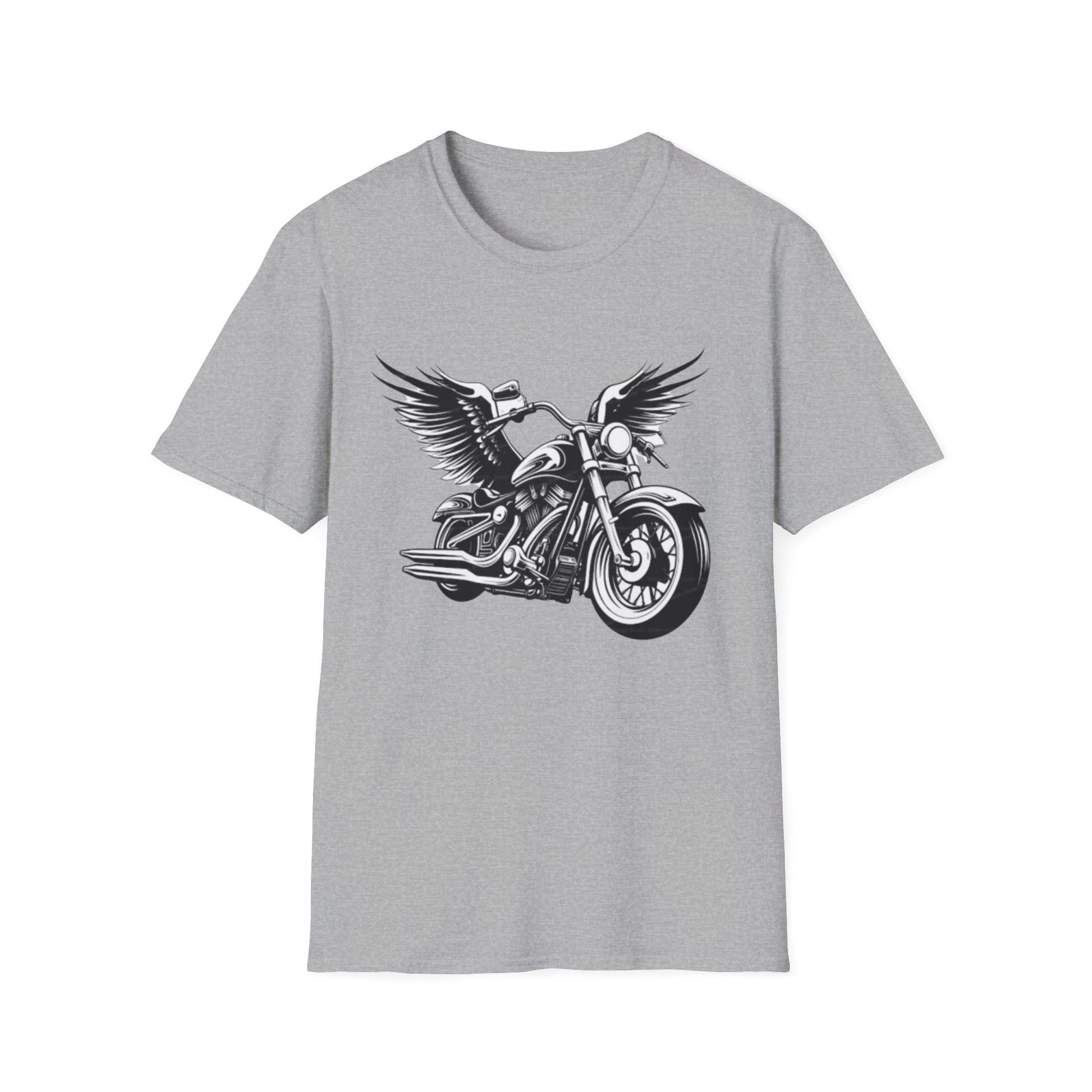 Wings & Wheels Tee Sport Grey Printify T-Shirt Rhythm & Drip Apparel