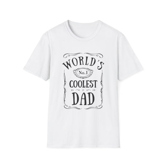 World's Coolest Dad T-Shirt White Printify T-Shirt Rhythm & Drip Apparel