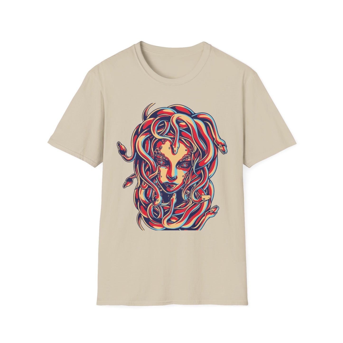 Artistic Medusa T-Shirt Sand Printify T-Shirt Rhythm & Drip Apparel
