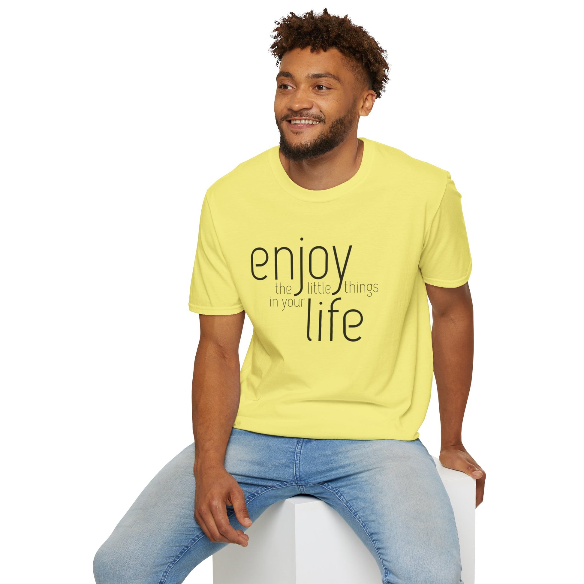 Enjoy the Little Things T-Shirt | Unisex Softstyle Tee for Everyday Comfort - Rhythm & Drip