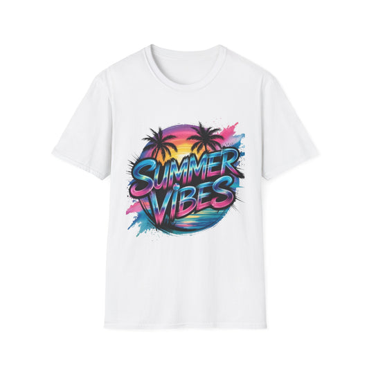 Summer- Summer Vibes T-Shirt White Printify T-Shirt Rhythm & Drip Apparel