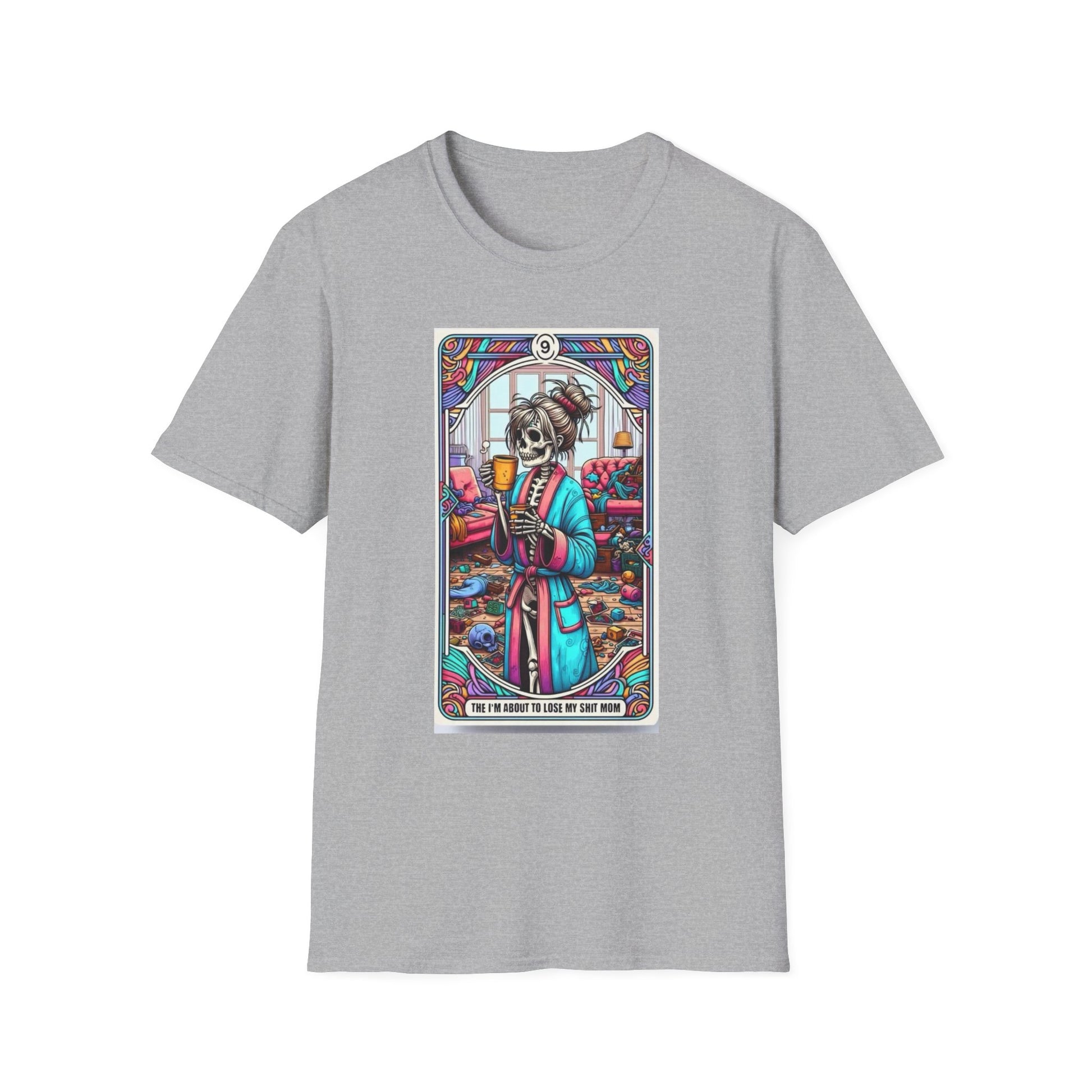 About To Lose My Shit Mom- Tarot T-Shirt Sport Grey Printify T-Shirt Rhythm & Drip Apparel