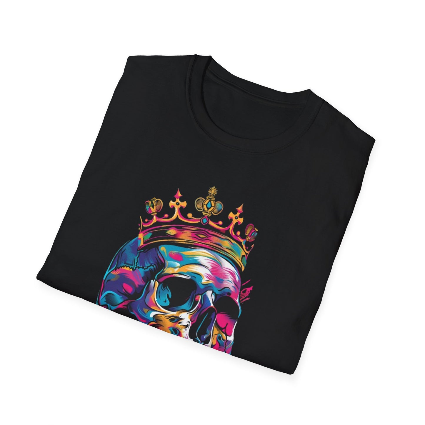 Vibrant Skull Crown T-Shirt Printify T-Shirt Rhythm & Drip Apparel