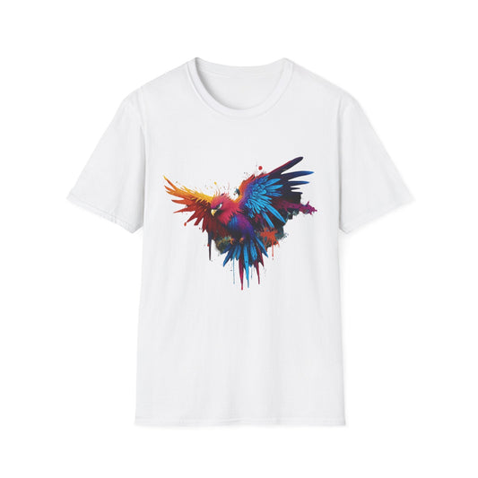 Colorful Bird T-Shirt White Printify T-Shirt Rhythm & Drip Apparel