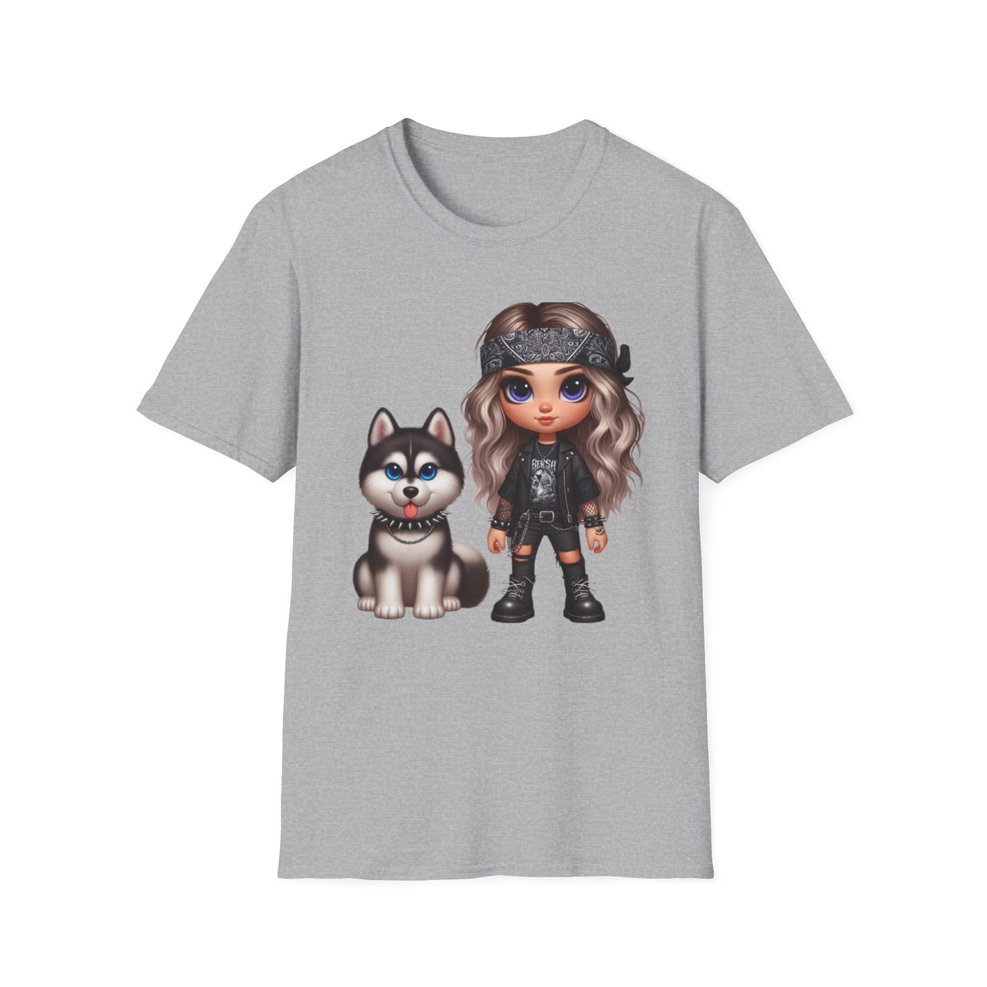 A Girl And Her Dog 3 T-Shirt Sport Grey Printify T-Shirt Rhythm & Drip Apparel