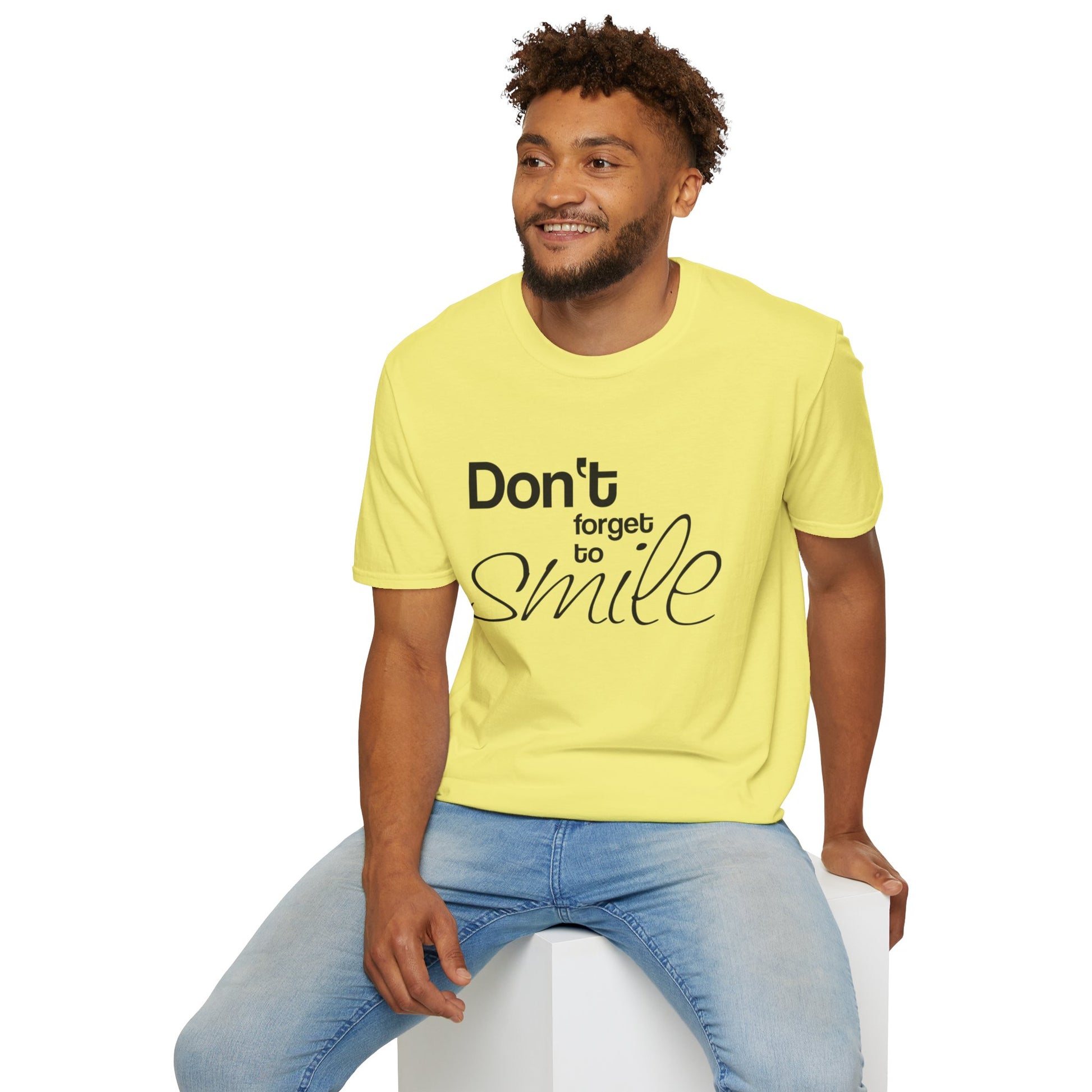 Inspirational Quote Unisex T-Shirt – "Don't Forget to Smile" - Rhythm & Drip