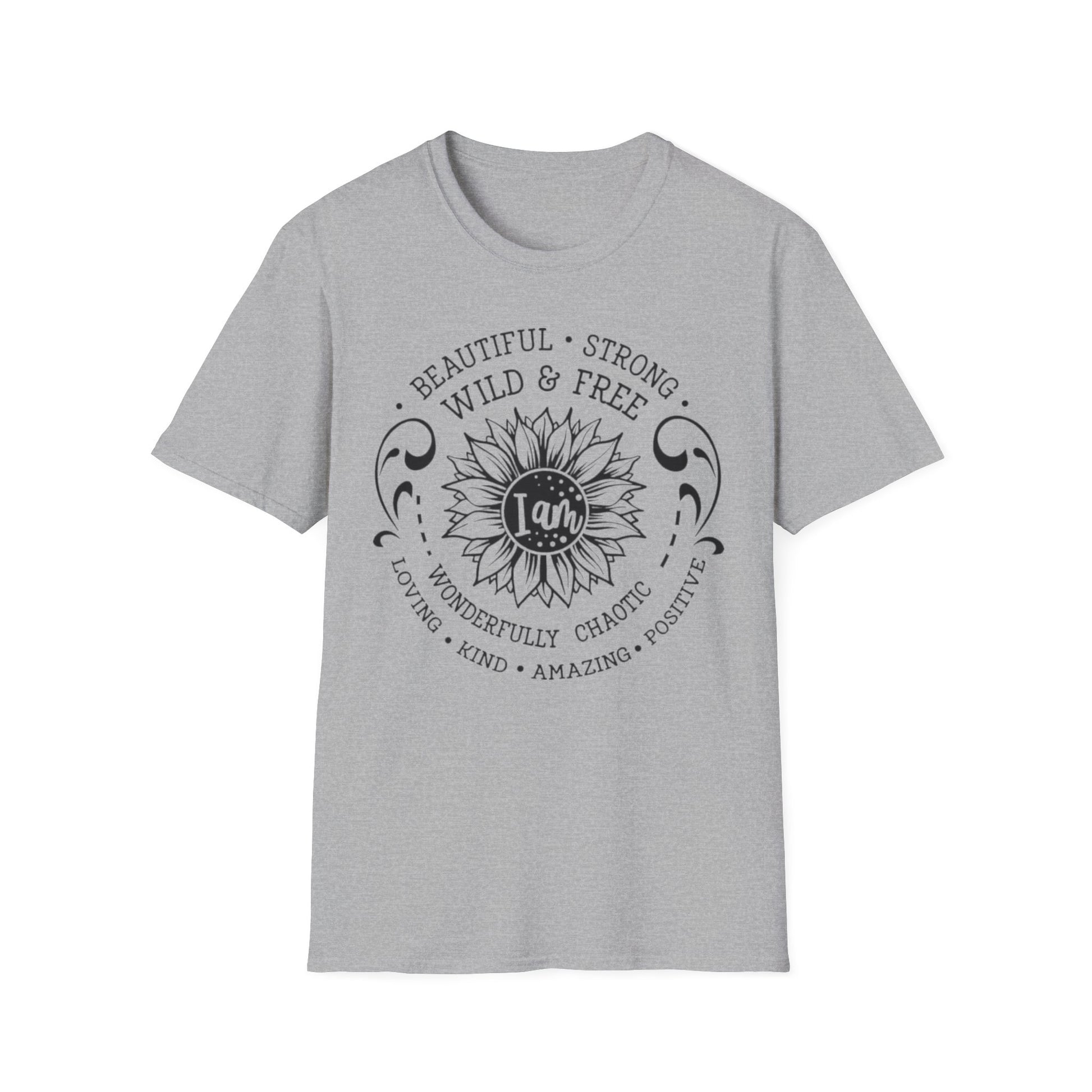 Beautiful, Strong, Wild & Free Sport Grey Printify T-Shirt Rhythm & Drip Apparel