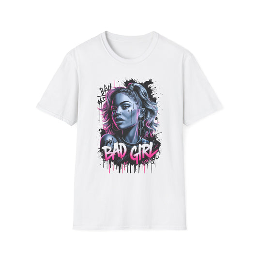 Bad Girl Graphic T-Shirt White Printify T-Shirt Rhythm & Drip Apparel