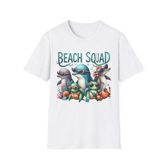 Summer- Beach Squad T-Shirt White Printify T-Shirt Rhythm & Drip Apparel